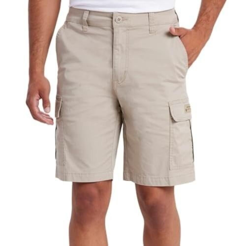 UNIONBAY Relaxed Fit Flex Waist Cargo Shorts Mens 36 Tan NEW